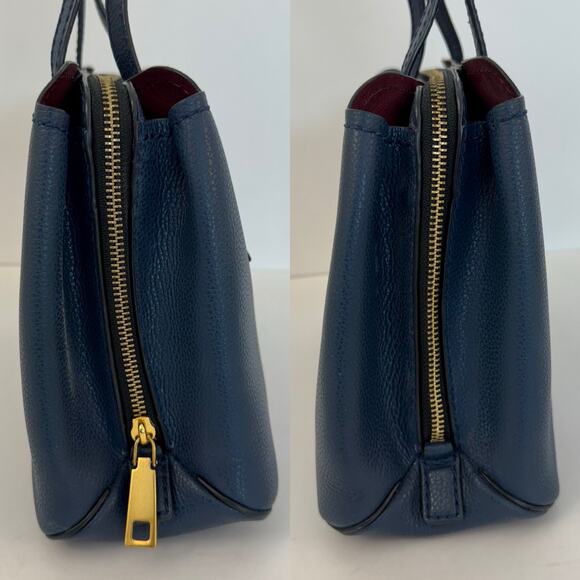 Marc Jacobs The Editor Bowling Bag Small Tote Navy Blue - Picture 6 of 11